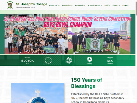 Website Screenshot of St. Joseph's College
