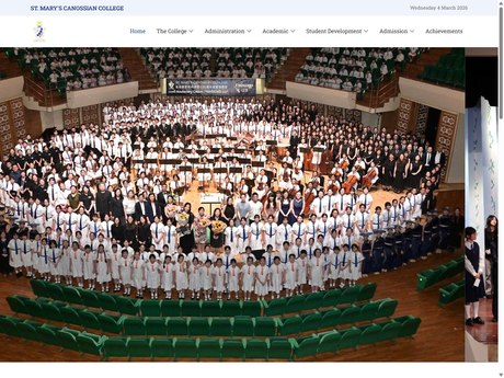 Website Screenshot of St. Mary's Canossian College