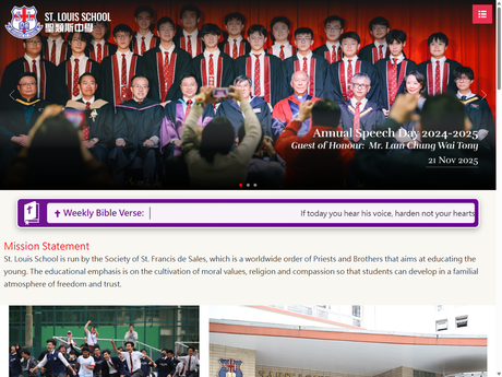 Website Screenshot of St. Louis School