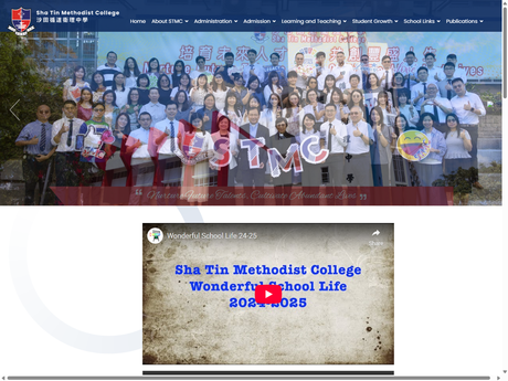 Website Screenshot of Sha Tin Methodist College
