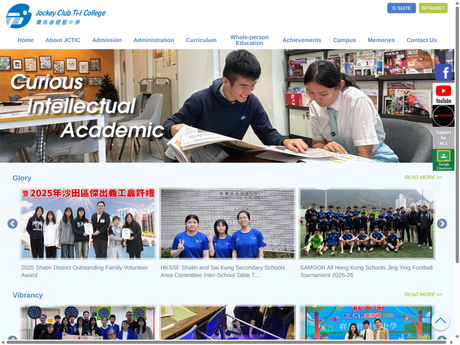 Website Screenshot of Jockey Club Ti-I College