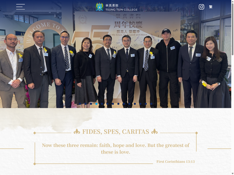 Website Screenshot of Tsung Tsin College