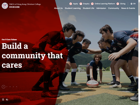 Website Screenshot of YMCA Of Hong Kong Christian College
