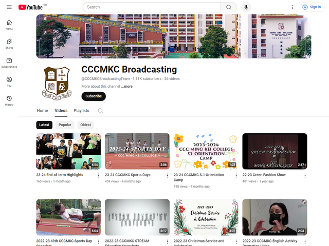 中華基督教會銘基書院 Youtube 頻道