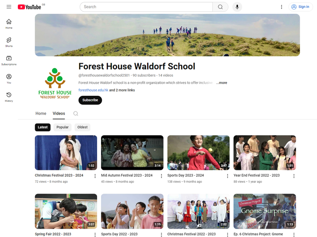 Youtube Channel Screen Shot