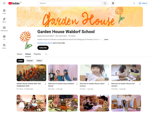 Youtube Channel Screen Shot