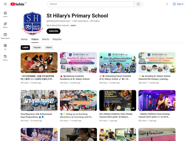 Youtube Channel Screen Shot