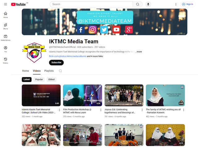 伊斯蘭脫維善紀念中學 Youtube 頻道